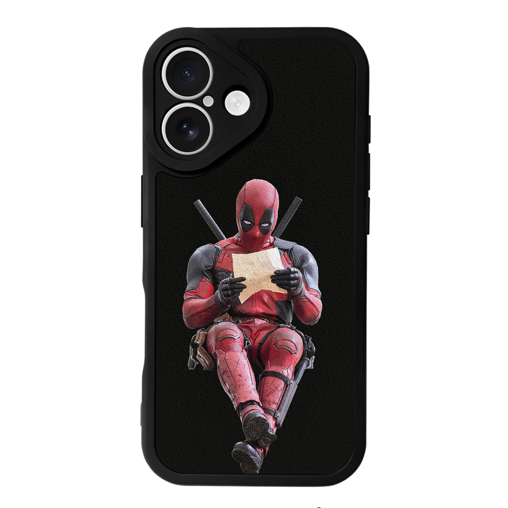 （画像用） Deadpool デッドプール 【iPhone 16シリーズ対応】シリコンスマホケース（レザー調） 材質：シリコン